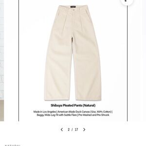 Shibuya Pleated Pants in Natural